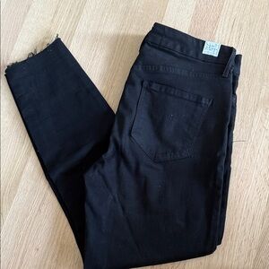 Women’s Frank & Eileen stretch straight jeans w frayed hem